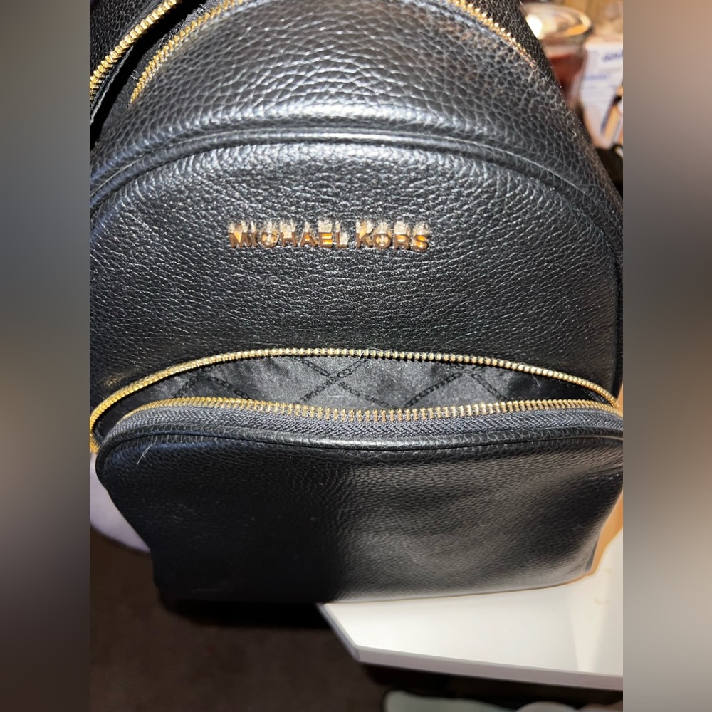 Black, Michael Kors, backpack pocketbook with wallet